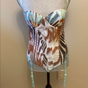 Roberto Cavalli Animal print corset